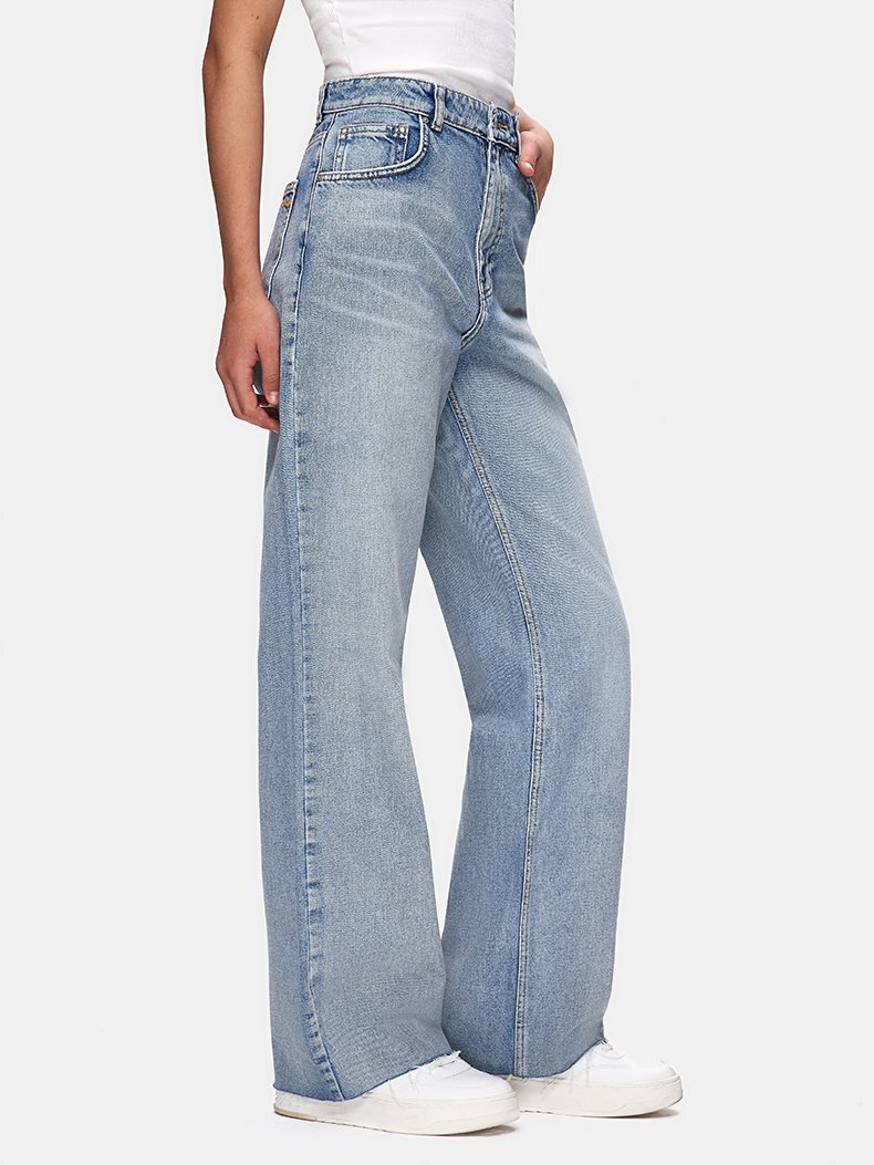 Danıca L Geniş Paça Yüksek Bel Jean Pantolon