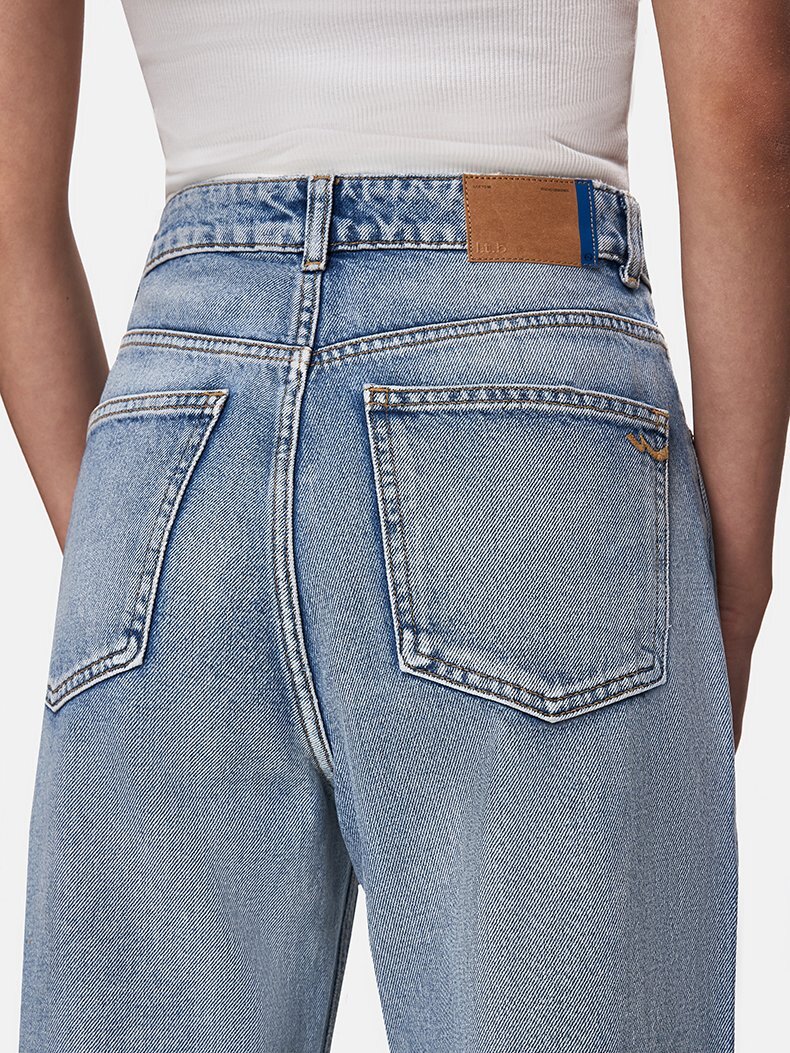 Danıca L Geniş Paça Yüksek Bel Jean Pantolon