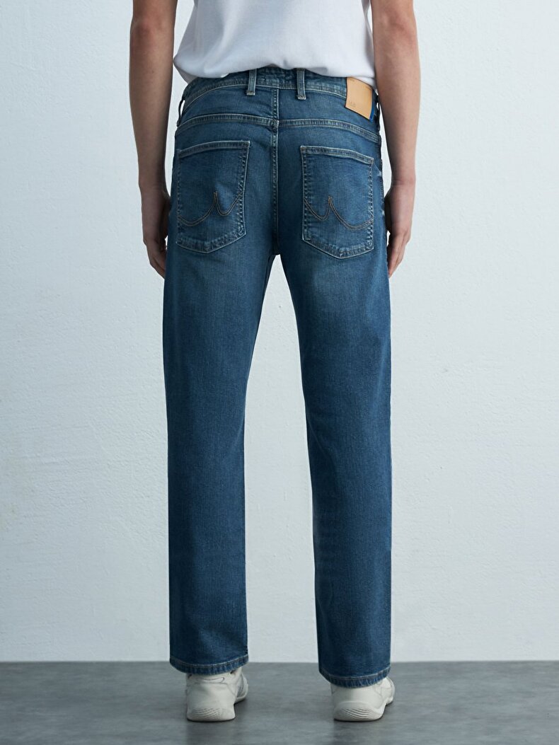Paul P Düz Paça Orta Bel Jean Pantolon