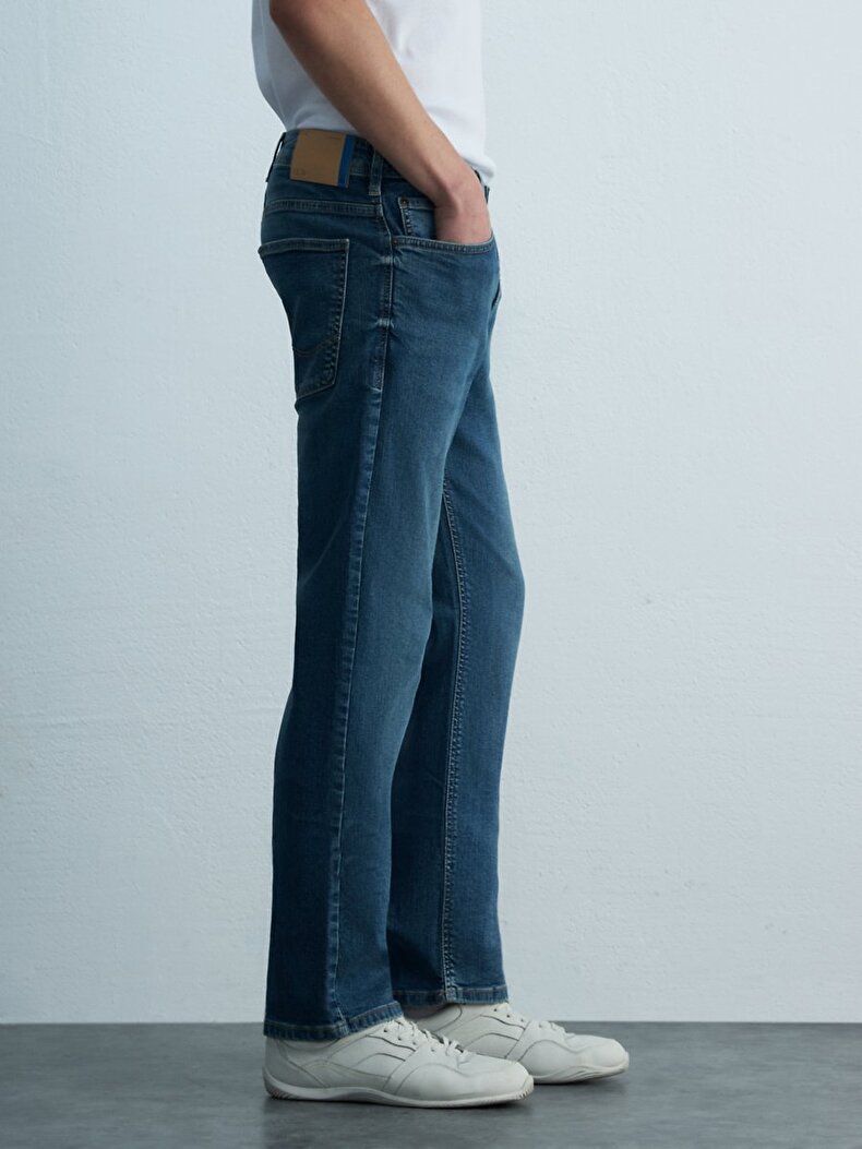 Paul P Düz Paça Orta Bel Jean Pantolon