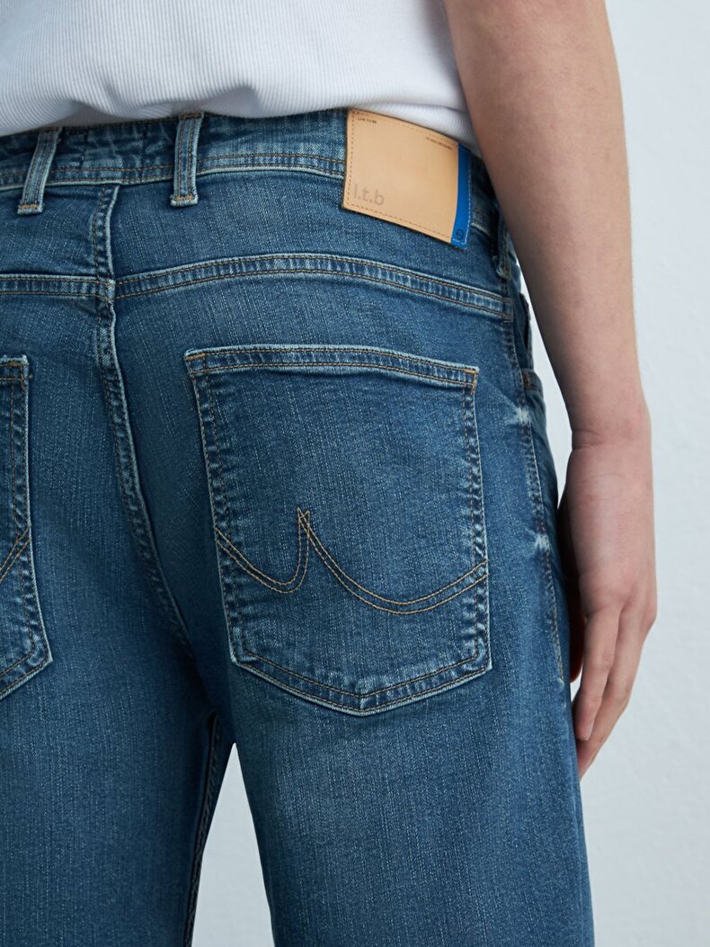 Paul P Düz Paça Orta Bel Jean Pantolon