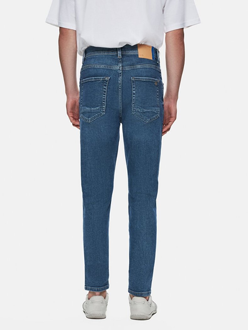 New Smarty Tapered Leg Mid Waist Jean Trousers
