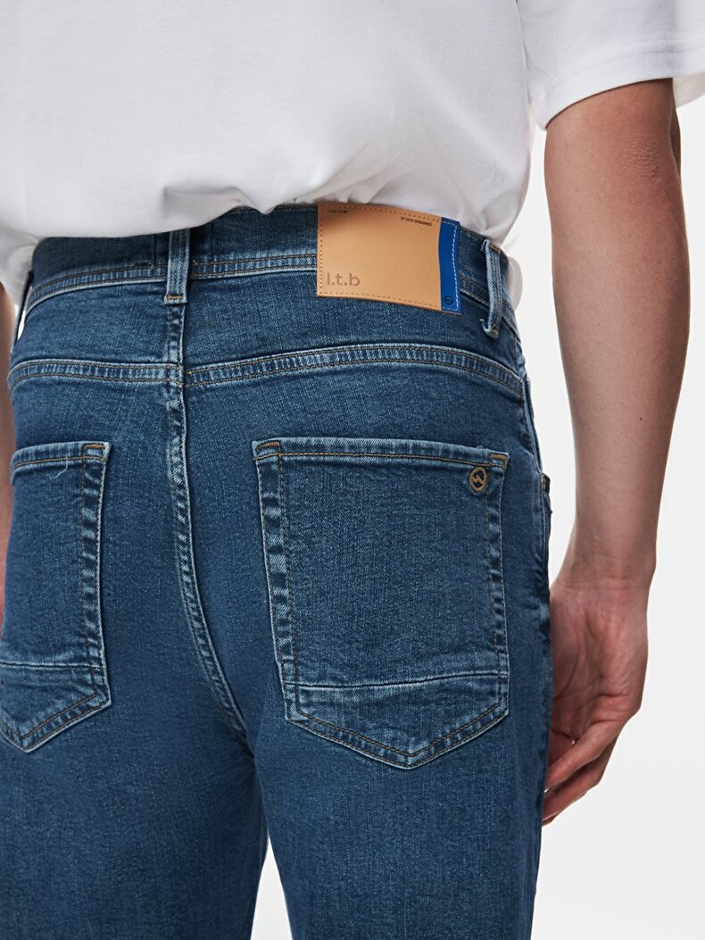 New Smarty Tapered Leg Mid Waist Jean Trousers