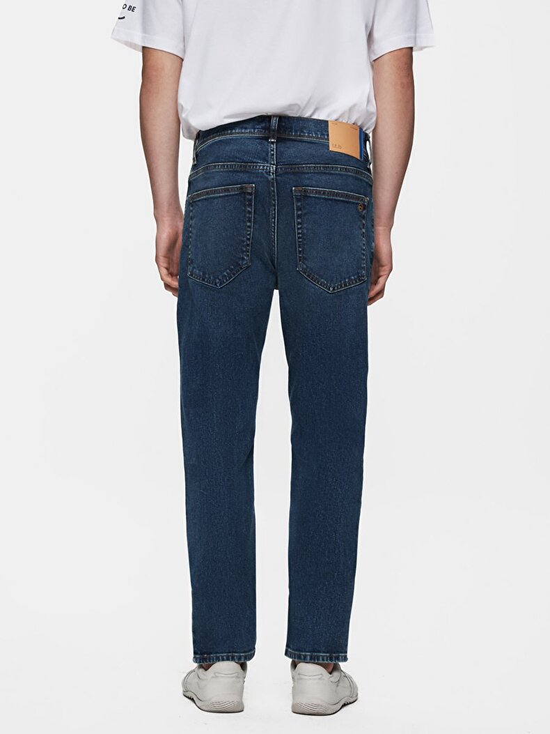 Sawyer P Dar Paça Orta Bel Jean Pantolon