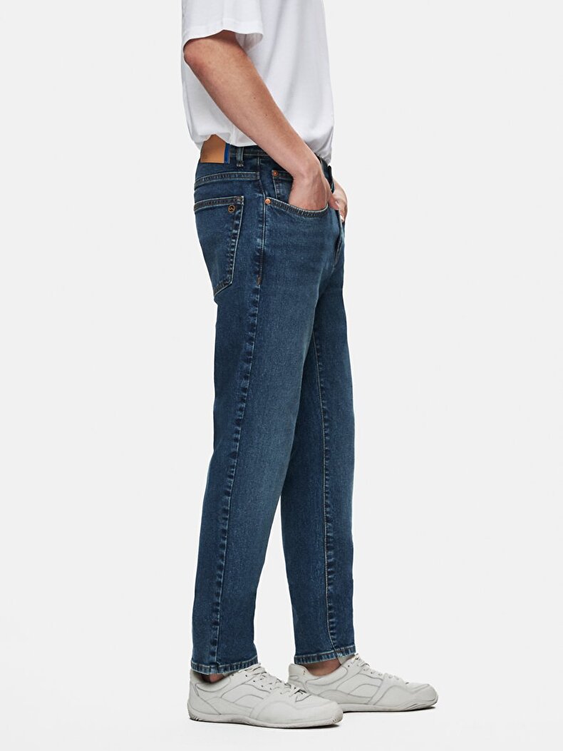 Sawyer P Dar Paça Orta Bel Jean Pantolon