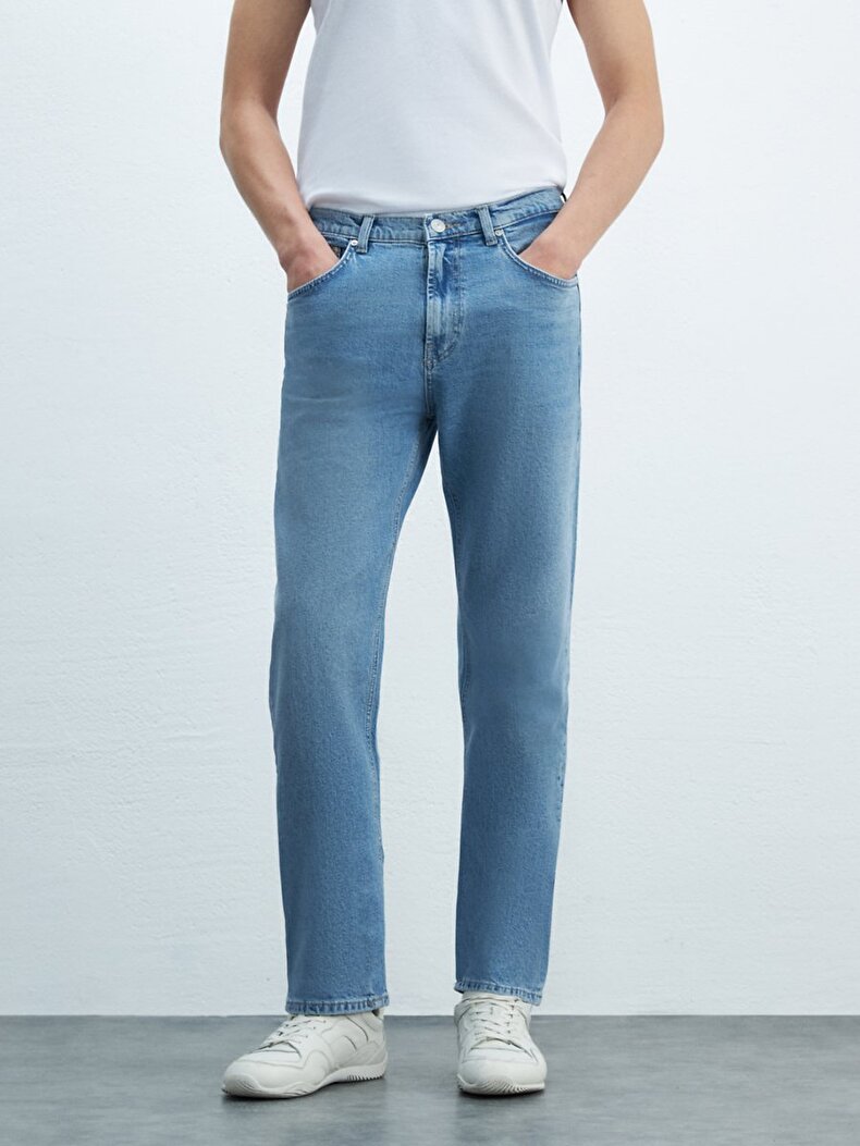 Sawyer P Dar Paça Orta Bel Jean Pantolon