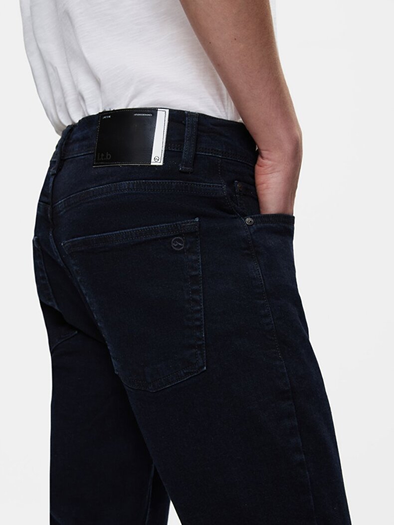 Sawyer P Dar Paça Orta Bel Jean Pantolon
