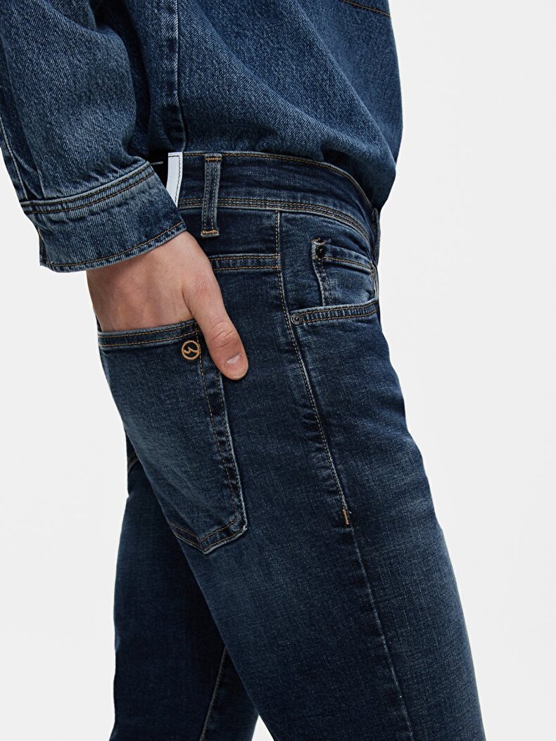Sawyer P Dar Paça Orta Bel Jean Pantolon
