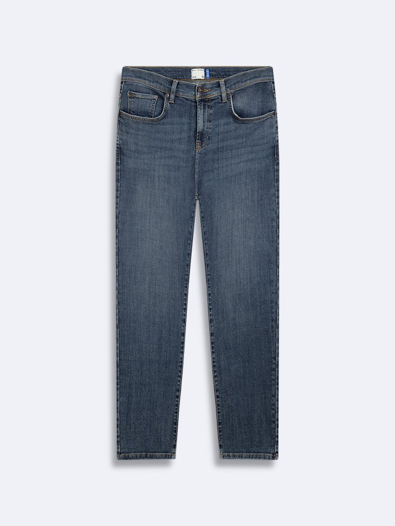 Sawyer P Tapered Leg Mid Waist Jean Trousers