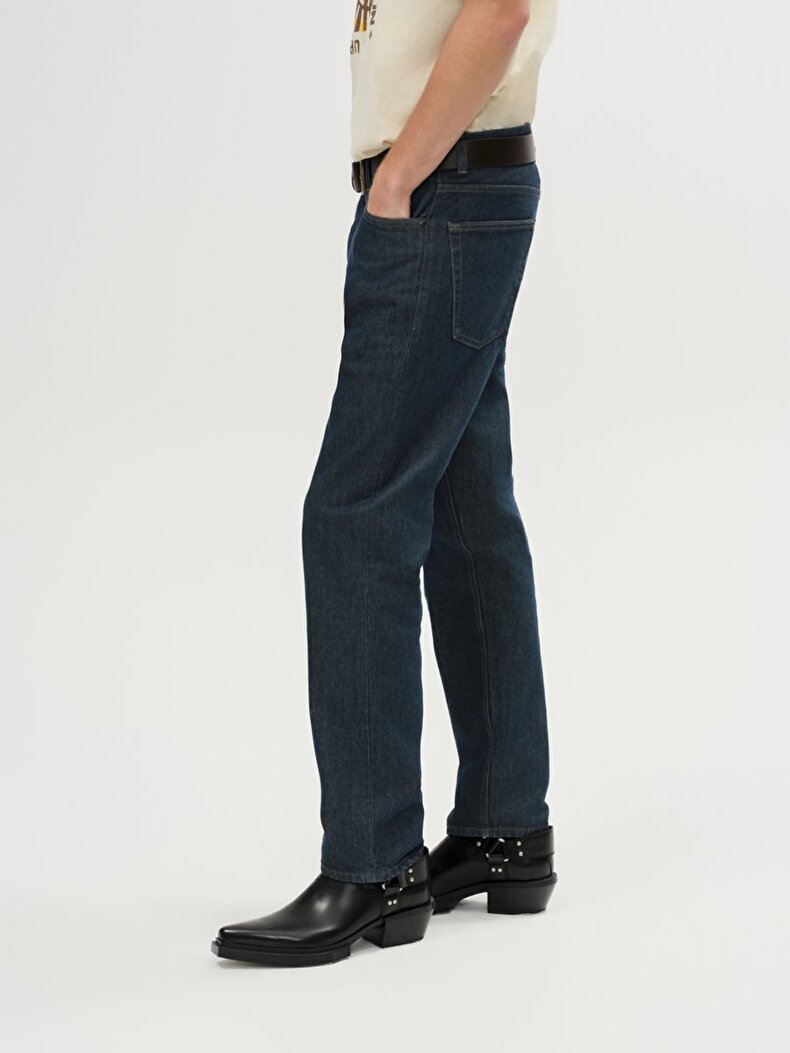 Lıoren Düz Paça Orta Bel Jean Pantolon
