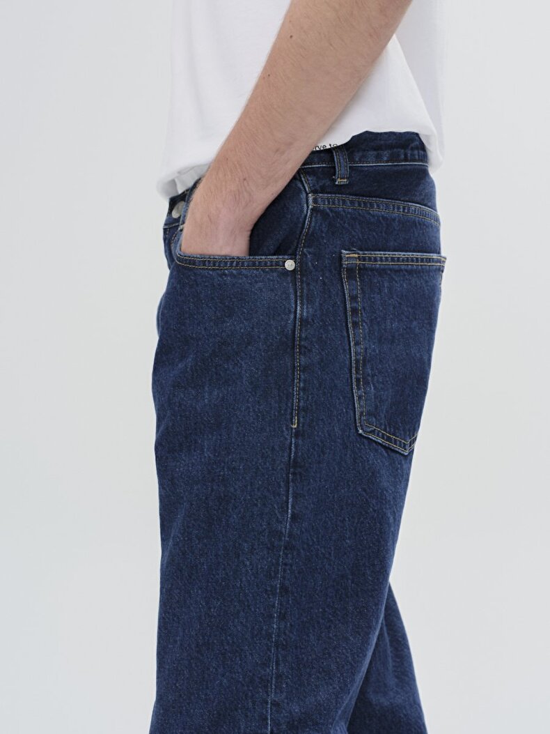 Lıoren Düz Paça Orta Bel Jean Pantolon