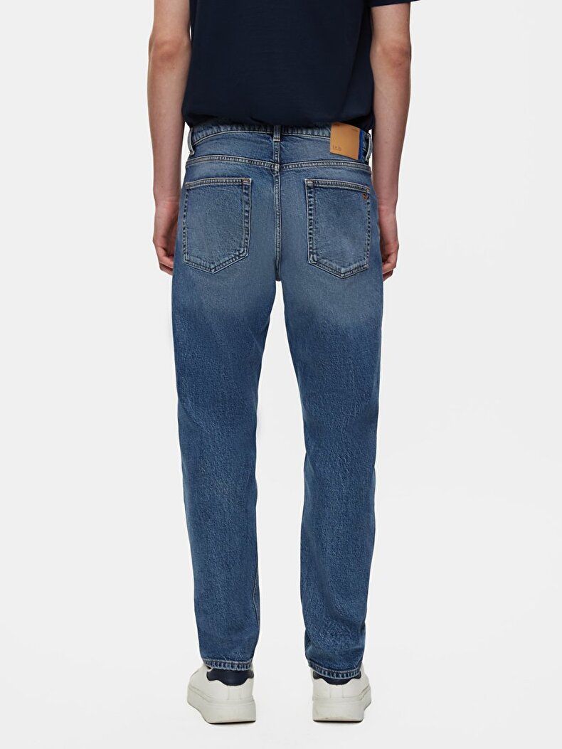 Lıoren Düz Paça Orta Bel Jean Pantolon