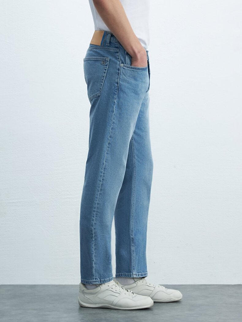 Lioren Straight Leg Mid Waist Jean Trousers