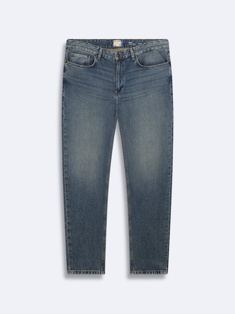 Darien Comfortable Cut Mid Waist Jean Trousers