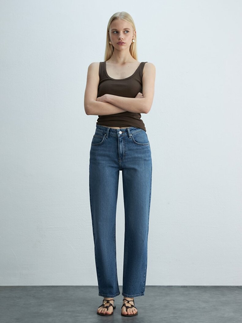 New Wanda Dar Paça Rahat Kesim Jean Pantolon