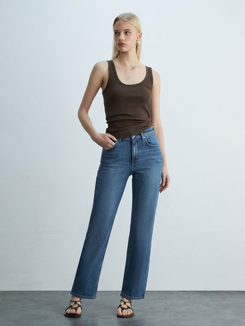 New Wanda Dar Paça Rahat Kesim Jean Pantolon