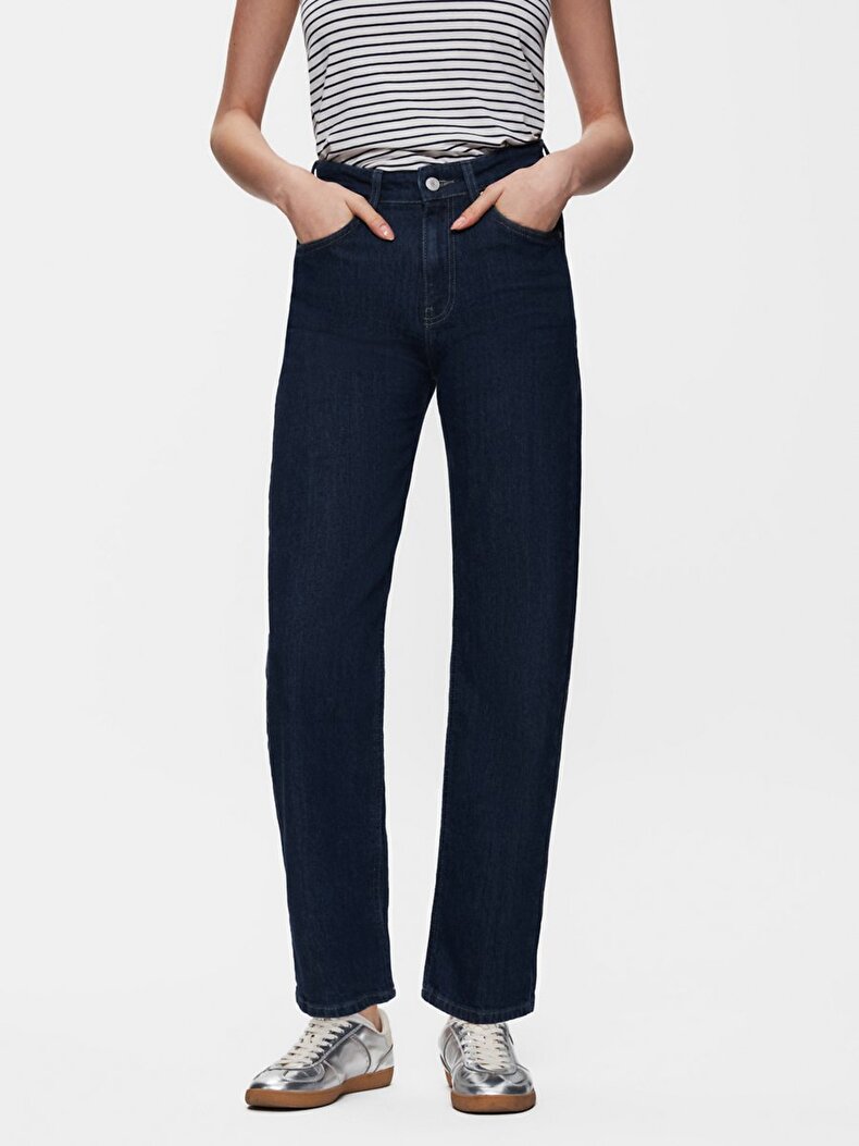 New Wanda Dar Paça Comfortable Cut Jean Trousers