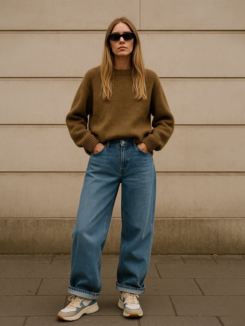 Vienne Straight Leg Comfortable Cut Jean Trousers