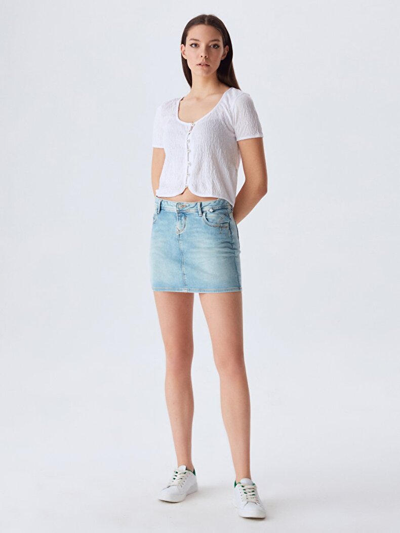 Adrea Mini Jeans Skirt