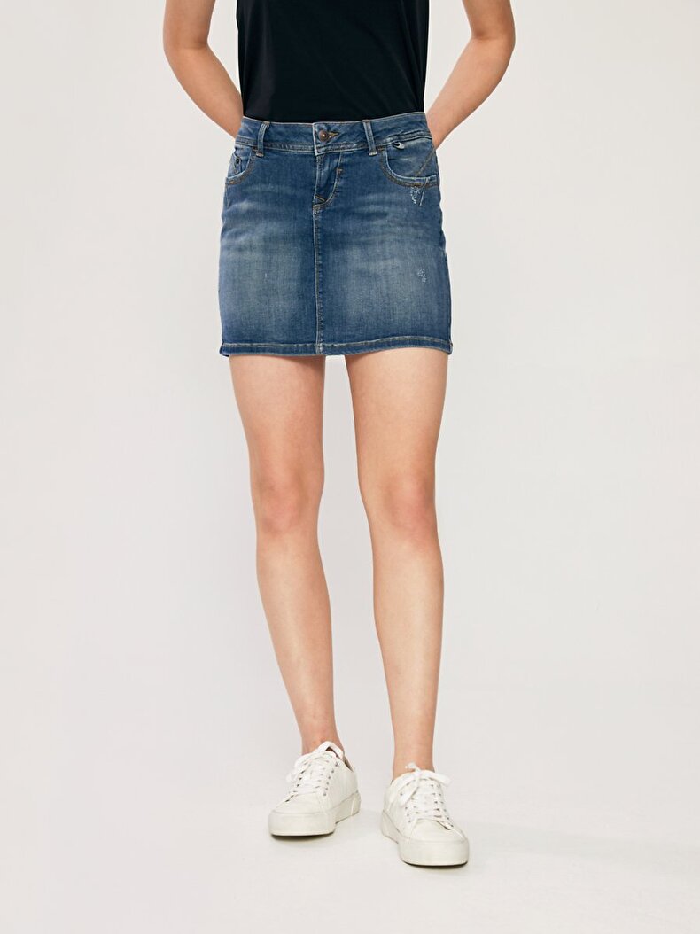 Adrea Mini Jean Skirt