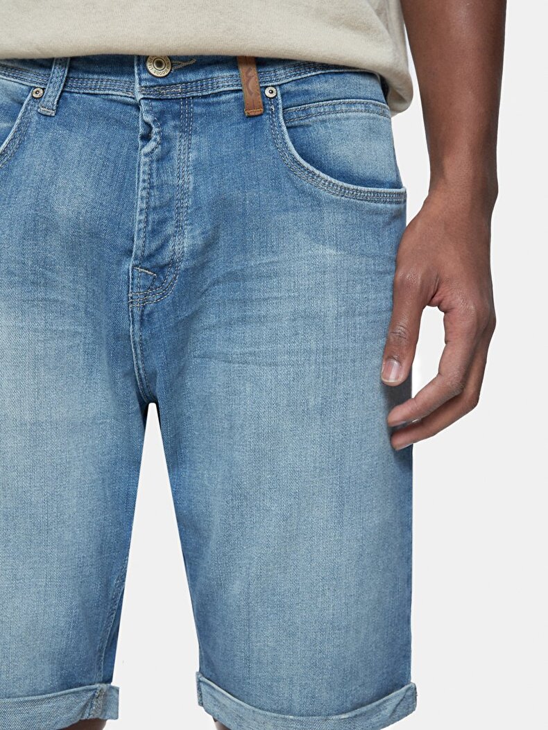 Corvın Orta Bel Jean Bermuda