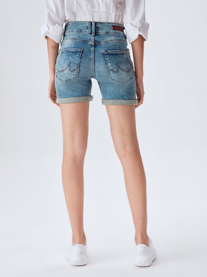 Becky X Orta Bel Jean Şort