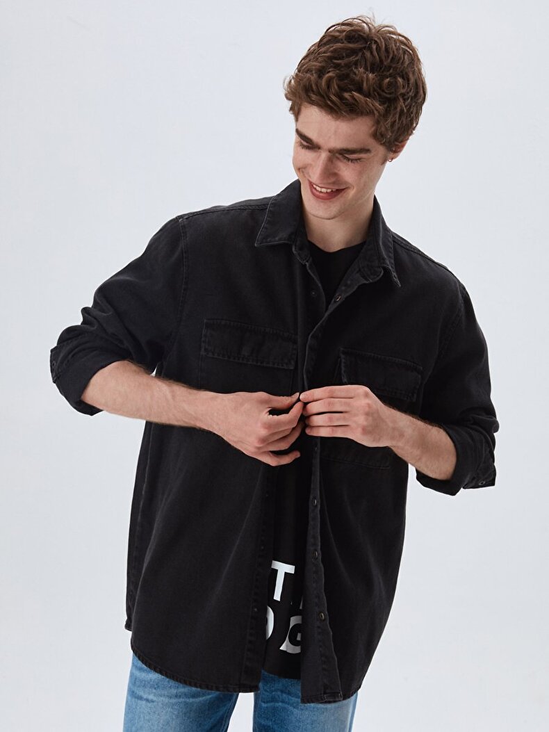 Steven Oversized Jeans Hemd