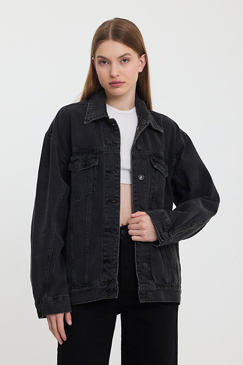Monalis Oversized Jean Jacket