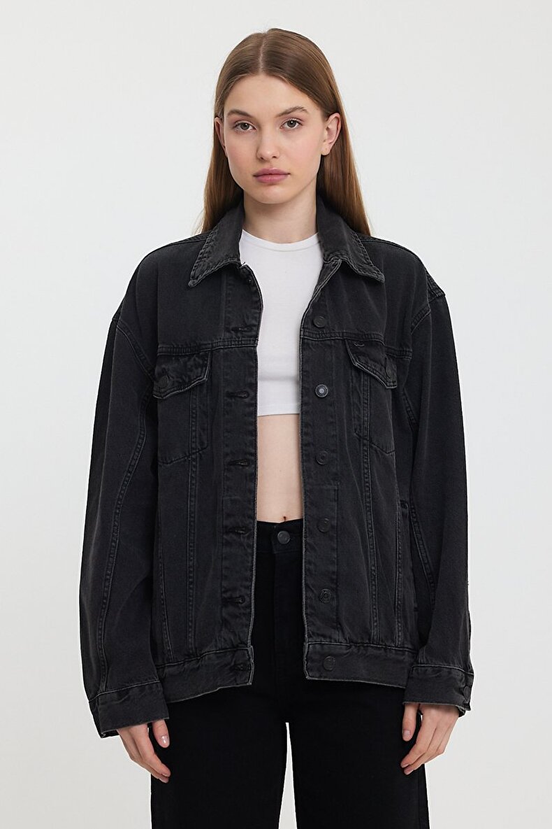 Monalis Oversized Jean Jacket