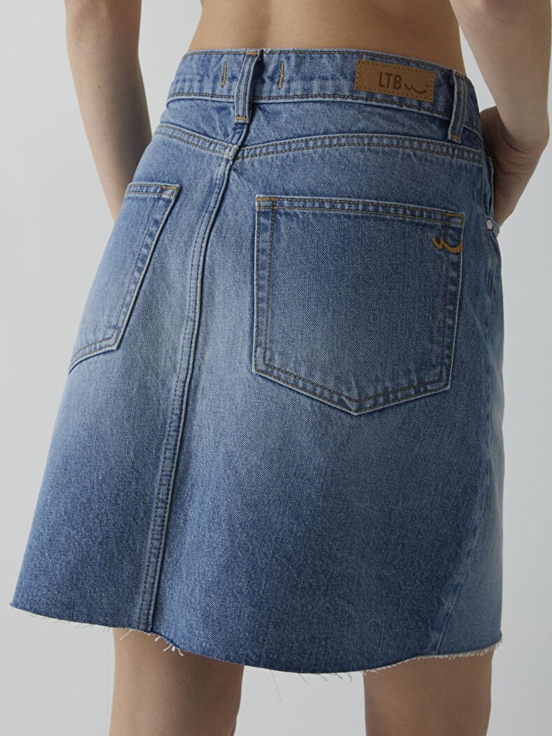Serissa High Waist Mini Jeans Skirt