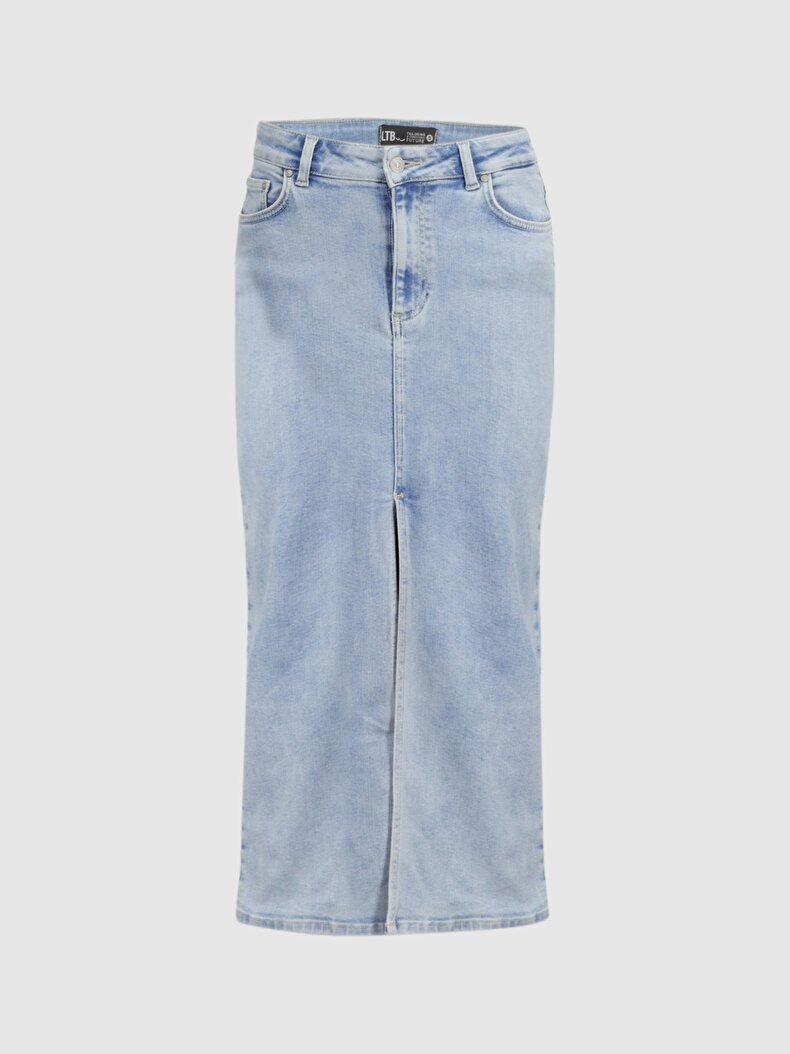 Irene Midi Jean Skirt