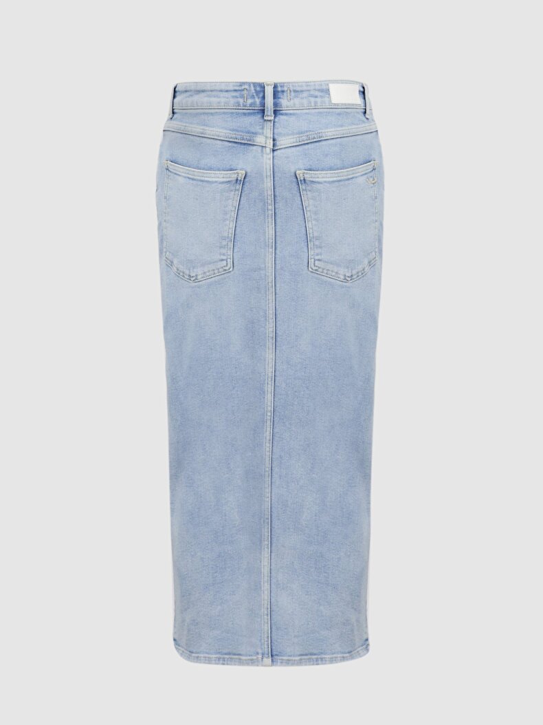 Irene Midi Jean Skirt