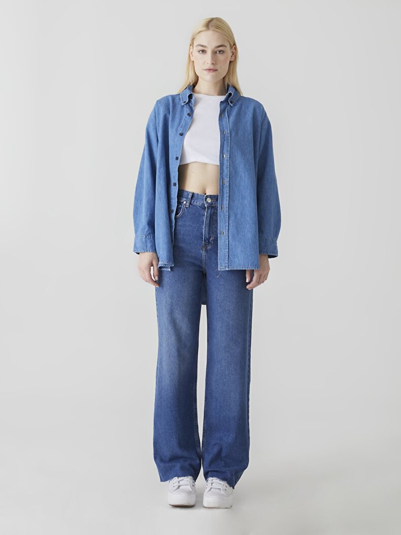 Rissey X Oversized Jeans Shirt