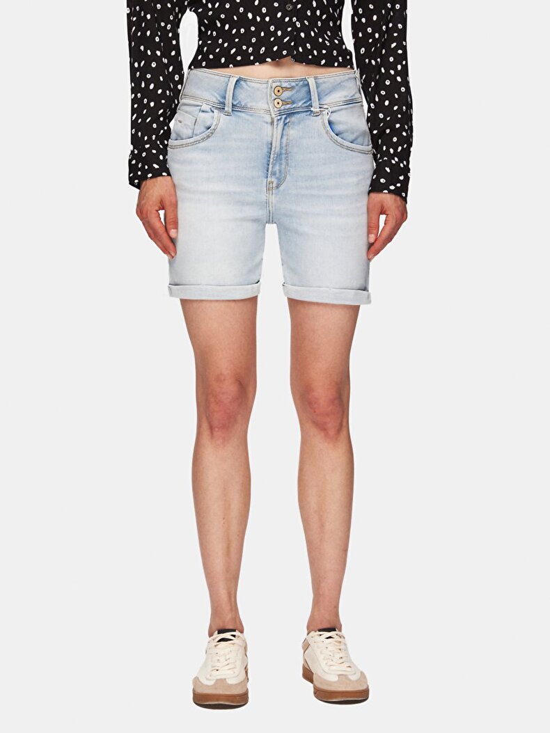 Rosina Mittlere Taille Jean Shorts