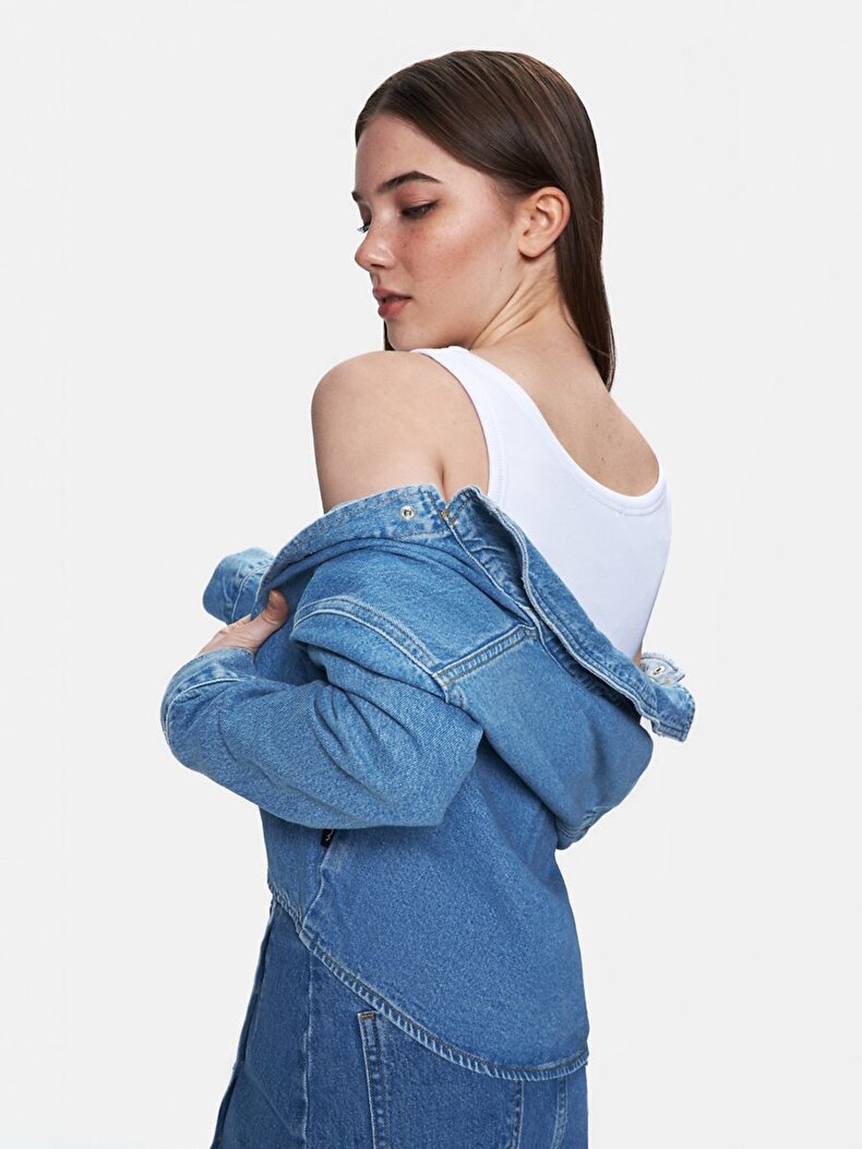 Zeta Crop Jean Gömlek