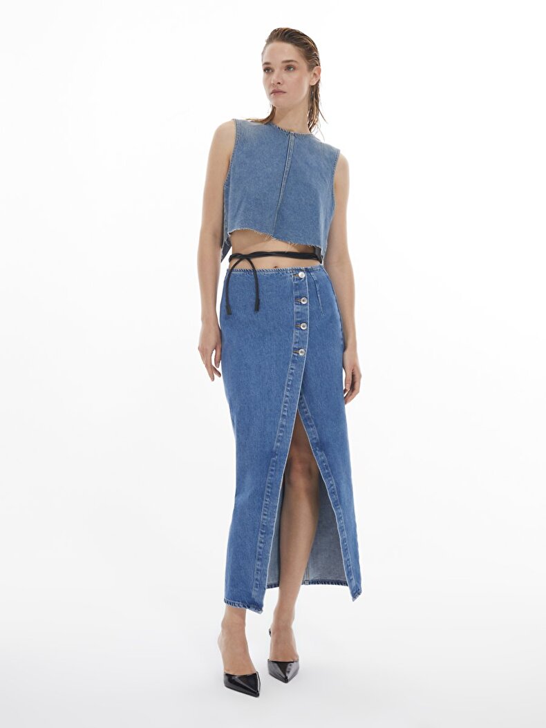 Helena Crop Jean Bluz