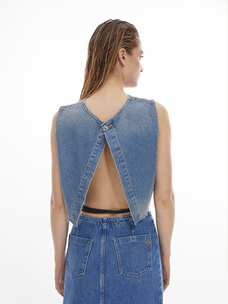 Helena Crop Jean Bluz
