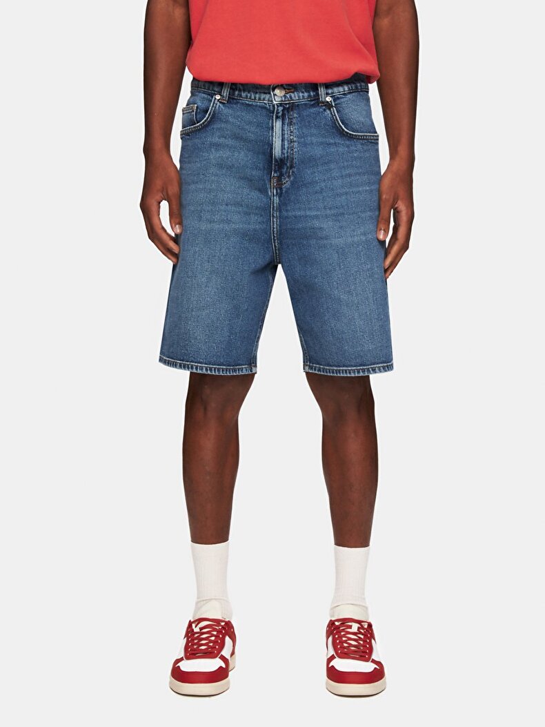 Wendell 5 Relaxed Hıgh Rıse Jean Bermuda