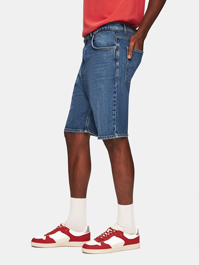 Wendell 5 Relaxed Hıgh Rıse Jean Bermuda