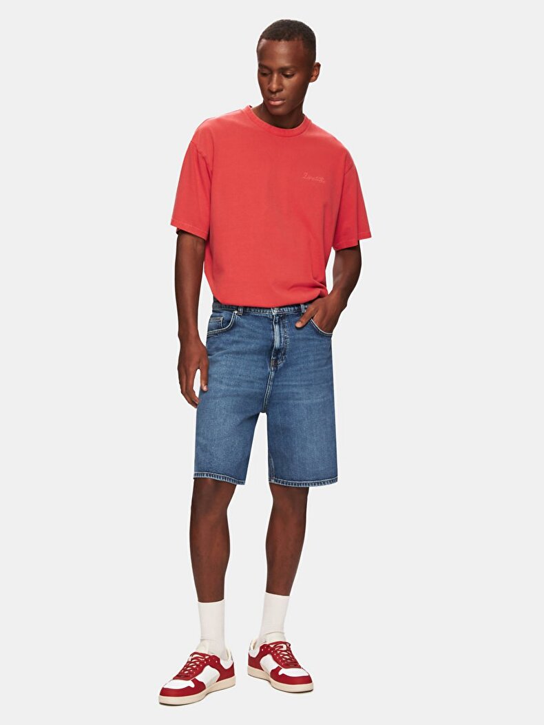 Wendell 5 Relaxed Hıgh Rıse Jean Bermuda