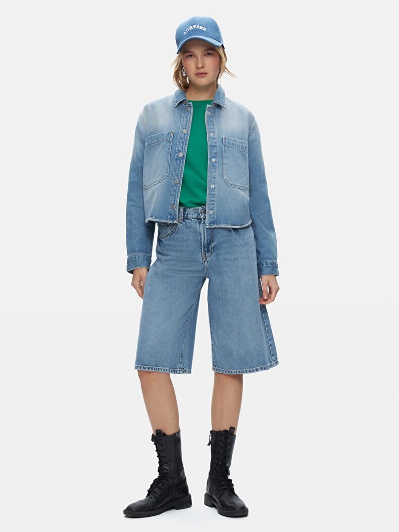 Peta Crop Jean Gömlek