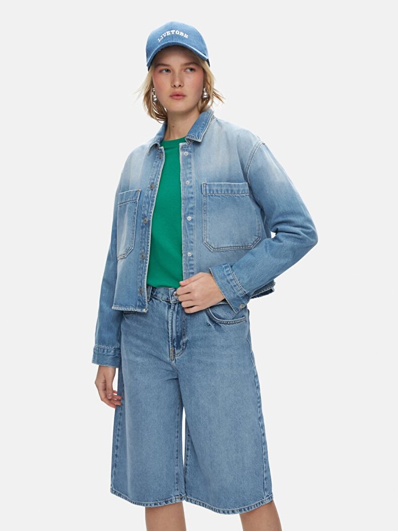 Peta Crop Jean Gömlek