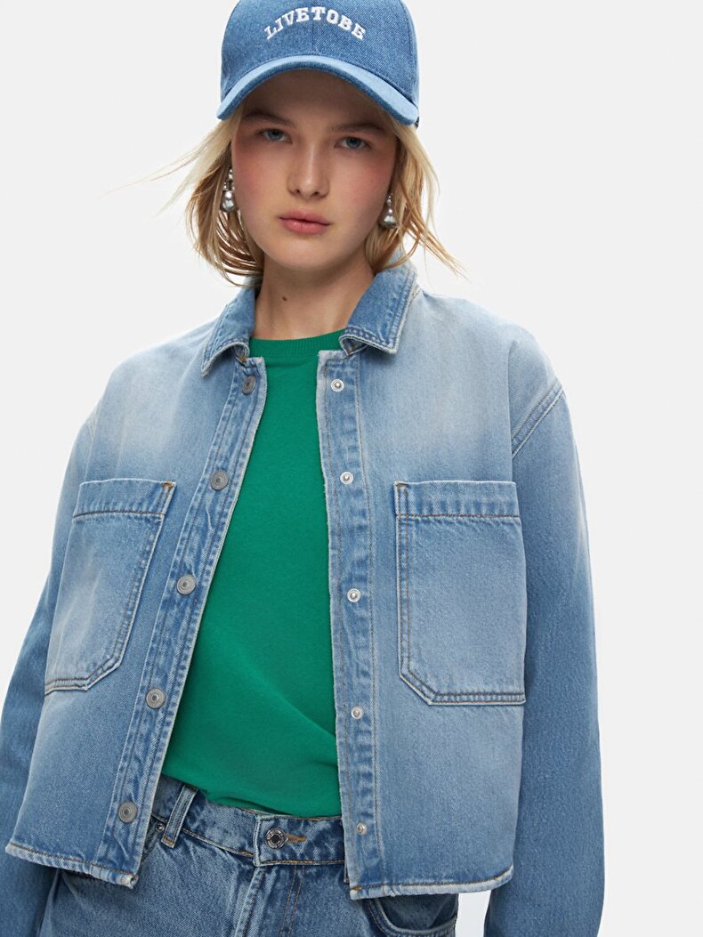 Peta Crop Jean Gömlek