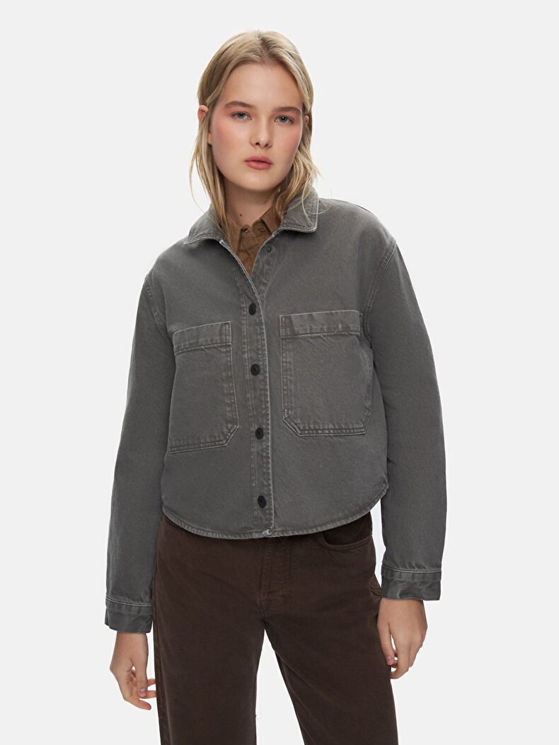 Peta Crop Jean Gömlek