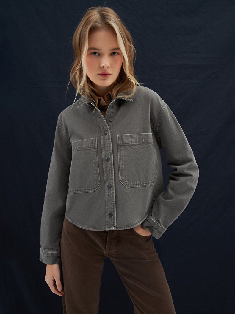 Peta Crop Jean Gömlek