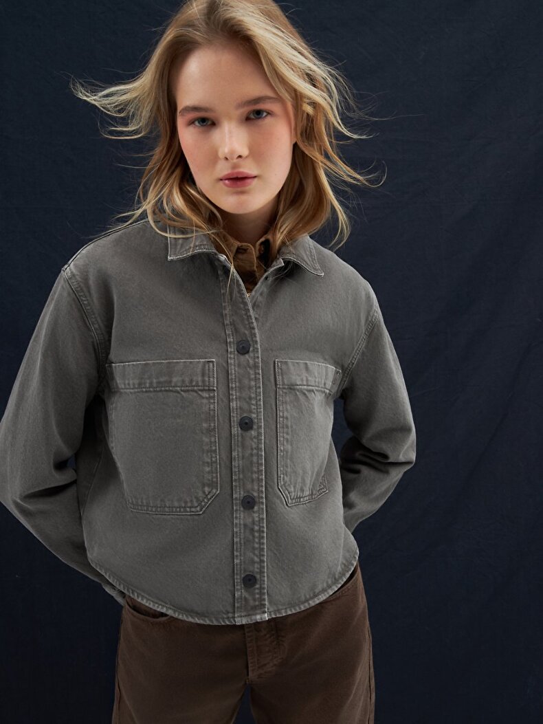 Peta Crop Jean Gömlek