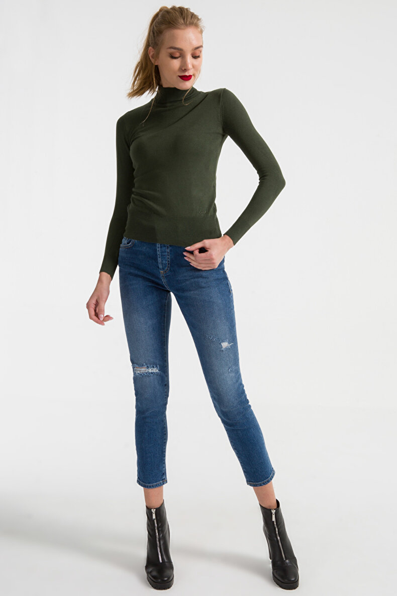 Grün Pullover
