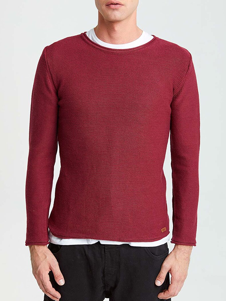 Long Sleeve Red Pullover