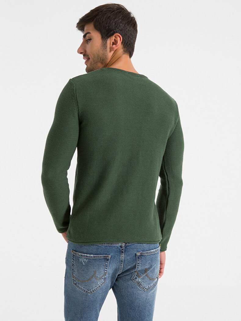 Long Sleeve Green Pullover