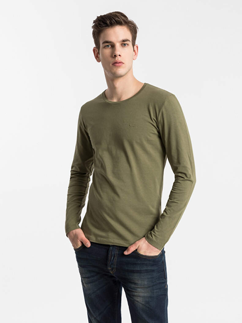 Long Sleeve Green Sweatshirt